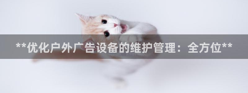 杏宇平台登录步骤图：**优化户外广告设备的维护管理：全方位**