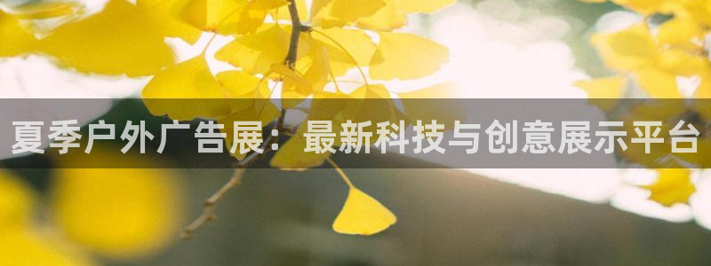 杏宇平台主管：夏季户外广告展：最新科技与
