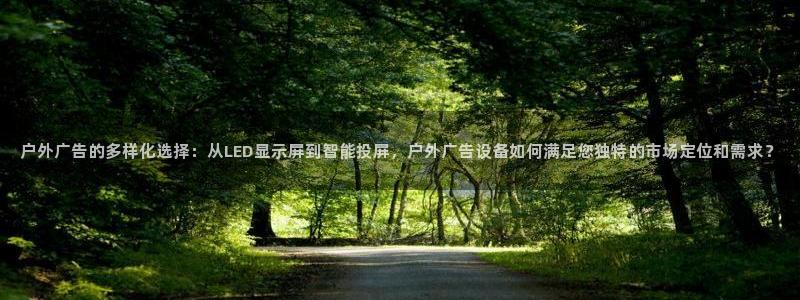 杏宇平台招商：户外广告的多样化选择：从LED显示屏到智能投屏，户外广告设备如何满足您独特的市场定位和需求？